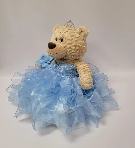 Miniatura 9 de KINNEX COLLECTIONS SINCE 1997 20" Quince Anos Quinceanera Last Doll Osito de peluche con vestido (pieza central) ~ ARC16832-4R (azul bebé)
