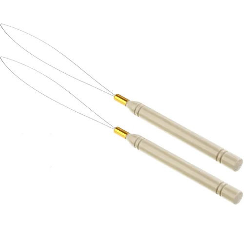 Miniatura 2 de Chinco Paquete de 10 herramientas de gancho de madera para extensión de cabello, herramienta de gancho para tirar y dispositivo de cuentas
