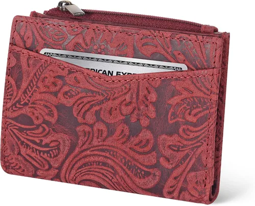 Miniatura 11 de Oak Leathers Cartera de cuero para mujer – Monedero pequeño RFID para tarjetas de crédito y soporte de identificación para damas, regalo