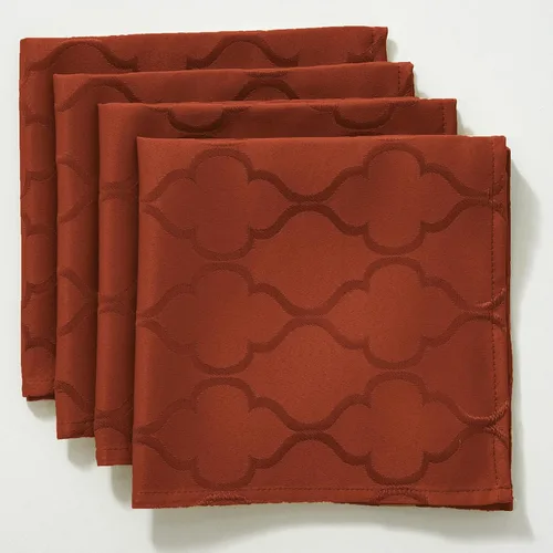 Miniatura 35 de SASTYBALE Servilletas de tela jacquard de 20 x 20 pulgadas, patrón de flores, 4 piezas, sólidas, lavables, cómodas para restaurantes, cenas