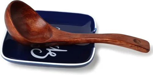 Miniatura 7 de GDCZ Soporte de cuchara de cerámica para estufa de 4.75 pulgadas, soporte de cuchara grande para encimera de cocina, cuchara moderna para granja