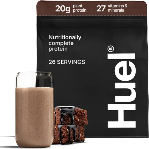 Huel Polvo de proteína vegana | Brownie de chocolate y malvavisco | Nutrición completa | Polvo de proteína de 20 g | 100% a base de plantas | 27