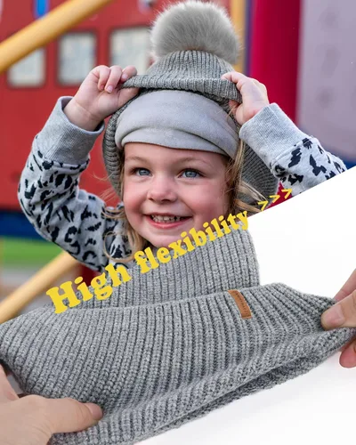 Miniatura 6 de Gorro de invierno para bebé, cálido forro polar, gorro de punto para niños con orejera, gorro de punto con pompón para recién nacidos, para niñas