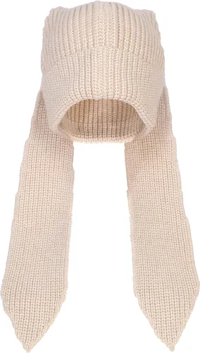 Miniatura 19 de Gorro de punto con orejas largas de conejo, gorro divertido de invierno, gorro cálido de punto de conejo de ganchillo para exteriores