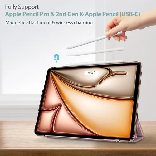 Miniatura 3 de ProCase Funda inteligente para iPad Air de 11 pulgadas M3 M2 2025 2024/10.9 Air 5ª 4ª Generación 2022 2020, Funda protectora para Air 5 4 - Oro Rosa