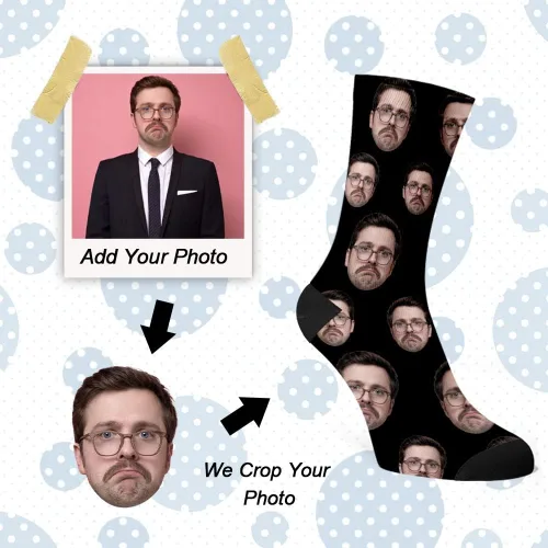 Miniatura 3 de Jecivila Calcetines personalizados con foto, calcetines divertidos personalizados, imprime tu imagen, regalos divertidos personalizados para hombres