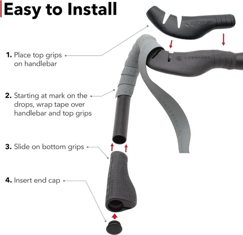 Miniatura 3 de REDSHIFT Empuñaduras Drop Bar de Control de Crucero para Manillares de Bicicleta de Carretera, se adapta a todos los Manillares Drop Bar