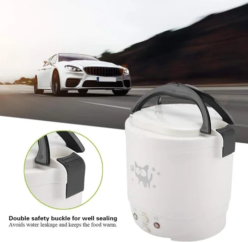 Miniatura 4 de Omabeta Arrocera portátil para viajes Mini 12V 100W 1L olla de arroz multifuncional portátil eléctrica vaporizador de alimentos para automóviles se