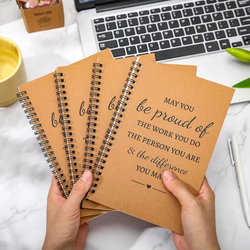 Miniatura 5 de 12 cuadernos en espiral inspiradores A5, regalo de agradecimiento a granel, bloc de notas motivacionales de 6 x 8 pulgadas, 100 páginas/50 hojas