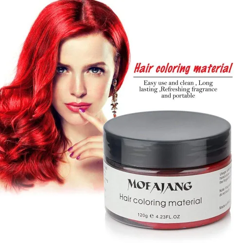 Miniatura 5 de NYKKOLA Cera unisex para el cabello, tinte de color crema para peinar, pomada de peinado natural, lavable temporal, fiesta cosplay (gris mate ceniza)