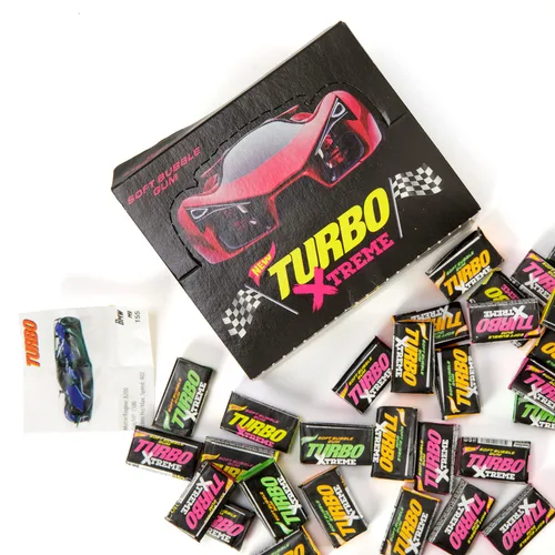 Miniatura 2 de Goma de mascar Turbo Xtreme Soft Bubble Gum Retro Regalo Importado Dulces de Cumpleaños (100 unidades)