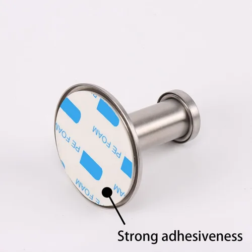 Miniatura 5 de Ganchos para Toallas de Baño, Paquete de 4 Ganchos Autoadhesivos para Abrigos, Gancho Resistente para Bata Sin Perforación, Acero Inoxidable SUS 304