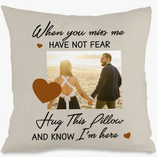 Miniatura 10 de Custom Memory Pillow Case Created with a Single Photo and Your Chosen Words Forming a comforting Cushion That Also Makes a Thoughtful Gift