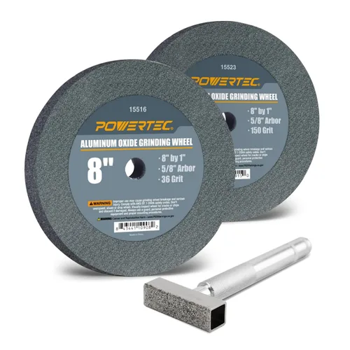Miniatura 11 de POWERTEC Aparador de ruedas de diamante para torneado y desbarbado, uso en rueda de esmeriladora de banco en muela de óxido de aluminio y muela