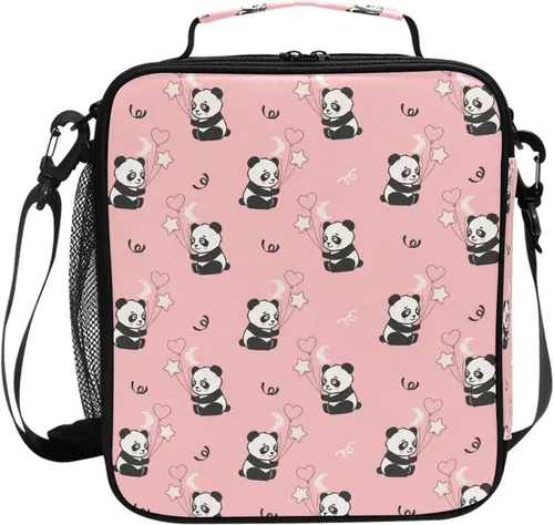 Miniatura 25 de MNSRUU Bolsas de almuerzo para niños y niñas, Doodle Kawaii Conejo, reutilizable, aislada, kit de bolsa térmica para comidas, bolsa organizadora