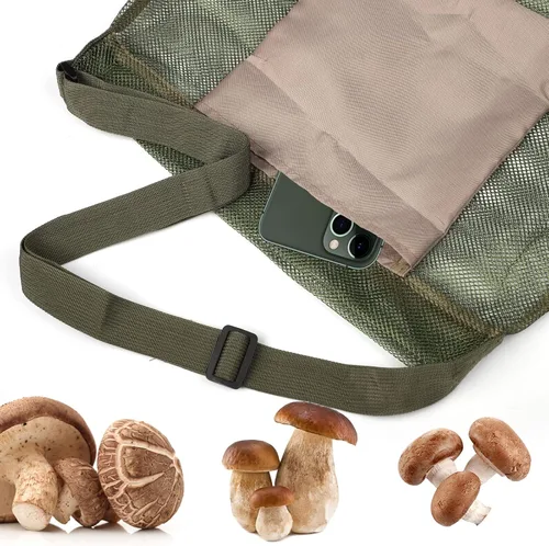 Miniatura 3 de TOYMIS Bolsa de forraje de hongos, práctica bolsa de recolección de hongos, suministros de forraje de hongos, herramienta de recolección de hongos