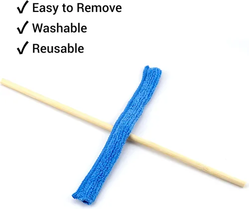 Miniatura 3 de 12 piezas de microfibra con detalles de plumero, cepillo de limpieza de hendiduras, plumero de microfibra, mini plumeros para limpiar el hogar