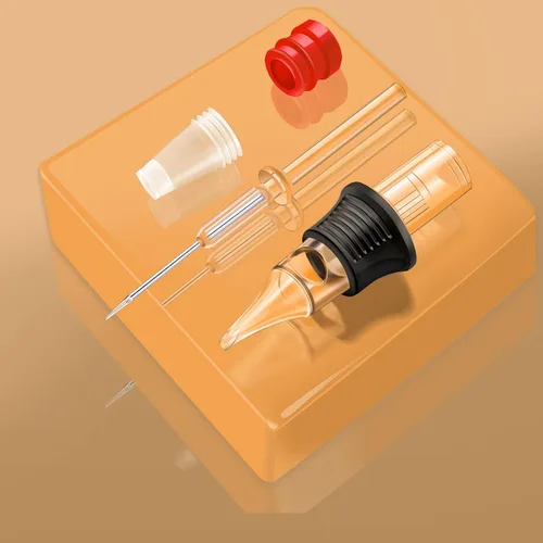 Miniatura 6 de Emalla Agujas de cartucho de tatuaje – 20 agujas de tatuaje 1003RL de línea redonda agujas de tatuaje desechables para máquina de tatuaje, agujas