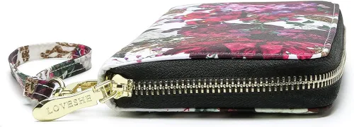 Miniatura 163 de Cartera de mano para mujer, estilo bohemio, con RFID, elegante, espaciosa con correa para viajes, capacidad para tarjetas, teléfono, dinero