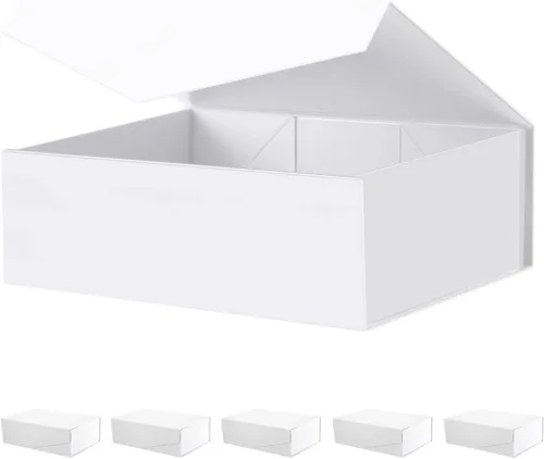 Miniatura 58 de Caja de regalo negra con ventana, caja de regalo magnética transparente para regalo, caja de propuesta de padrino de boda (10.5 x 7.5 x 3 pulgadas)