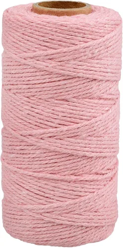 Miniatura 14 de G2PLUS Cuerda de algodón negro, 2 mm 656 pies de cuerda de algodón natural para panaderos, cuerda de embalaje para manualidades DIY, decoración