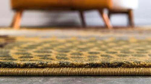 Miniatura 4 de Unique Loom Barista Collection - Alfombra moderna a cuadros, contemporánea, multicapas, Algodón, Beige/Negro