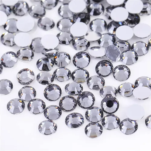 Miniatura 43 de 3000 unidades de diamantes de imitación termoadhesivos SS6 de 2mm con parte posterior plana, gemas de cristal de vidrio transparente redondas