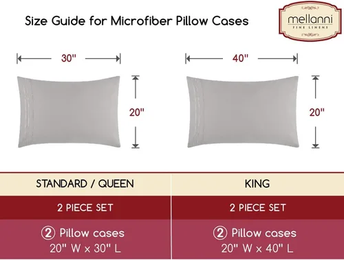 Miniatura 9 de Mellanni Fundas de almohada – Fundas de almohada lujosas, extrasuaves, refrescantes – 2 fundas de almohada de la colección Iconic – Cierre de sobre