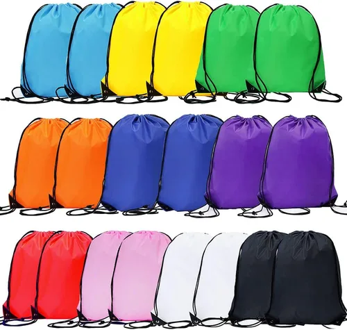 CODOBON Mochila con cordón a granel Draw String Bags Cinch Bolsa de poliéster, 10 colores, Classic