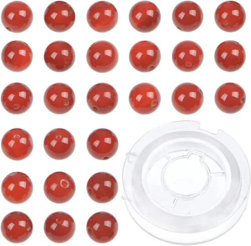 Miniatura 49 de Bymitel - Cuentas redondas de jade blanco natural de 5/32 de pulgada, 210 unidades de piedras preciosas auténticas para bricolaje y fabricación