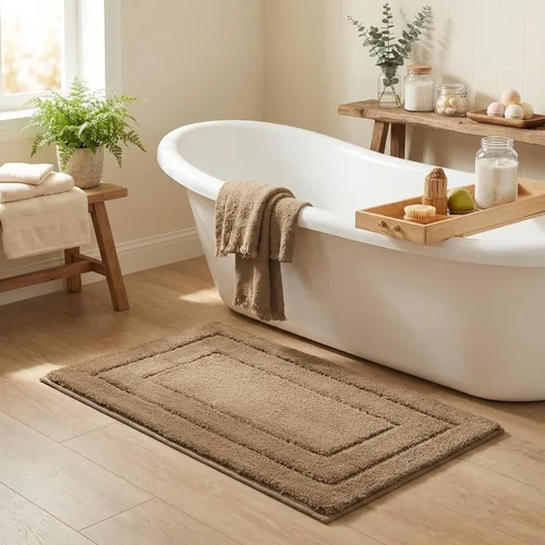 Miniatura 123 de GRANNY SAYS Alfombras de baño antideslizantes, lavables, extra suaves y absorbentes de agua para baño, alfombra de baño peluda de felpa, alfombra