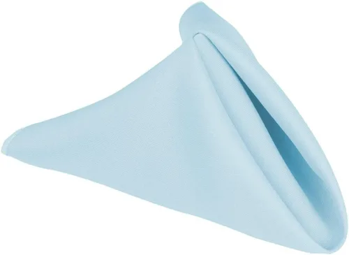 LTC LINENS Juego de servilletas de tela azul bebé de 12 a 20 x 20 pulgadas, tela de poliéster lavable para hotel, restaurante, boda y fiesta