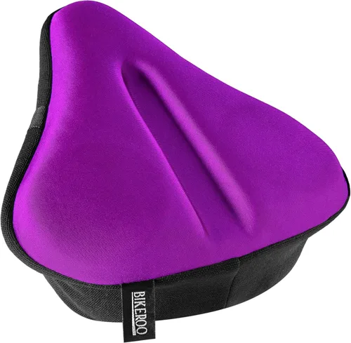 Miniatura 12 de Bikeroo Cojín Cómodo para Asiento de Bicicleta - Cubierta de Gel Acolchada para Ejercicio, Bicicletas de Montaña y Carretera, Ajuste Universal