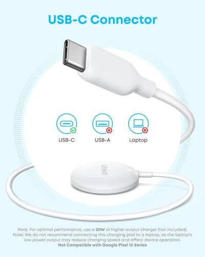 Miniatura 6 de Anker Zolo - Cargador inalámbrico magnético, certificado Qi2 de 15 W, almohadilla de carga inalámbrica compatible con MagSafe, para iPhone Blanco