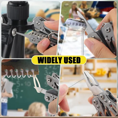 Miniatura 4 de 12 piezas de múltiples herramientas a granel para el Día del Padre para hombres, bolígrafo multiherramienta 6 en 1, alicates multiherramienta