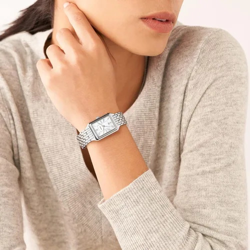 Miniatura 4 de Fossil Womens Raquel Quartz Rectangular Watch with Stainless Steel or Leather Strap