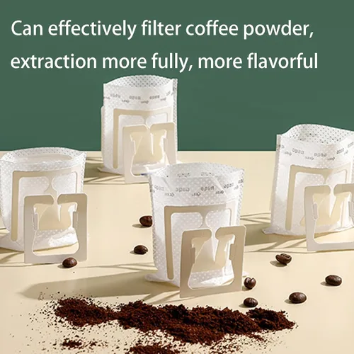 Miniatura 5 de 100 bolsas de filtro de café portátiles, para colgar en las orejas, para café, para un solo bebedor, desechables, para el hogar, la oficina, viajes