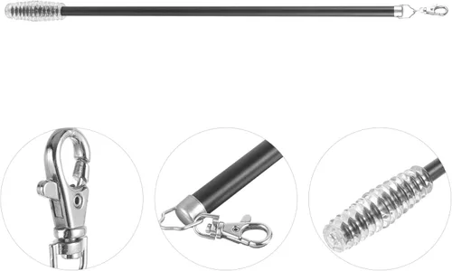 Miniatura 2 de Barra de cortina moderna con mango de cortina de 21 pulgadas, barra de cortina de aluminio de 21 pulgadas, barra de cortina para cortinas, barra