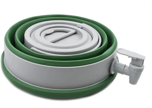 Miniatura 2 de SAMMART 6L (1.6 galones) transportador de agua portátil, contenedor de agua plegable, cubo de emergencia, almacenamiento de agua al aire libre