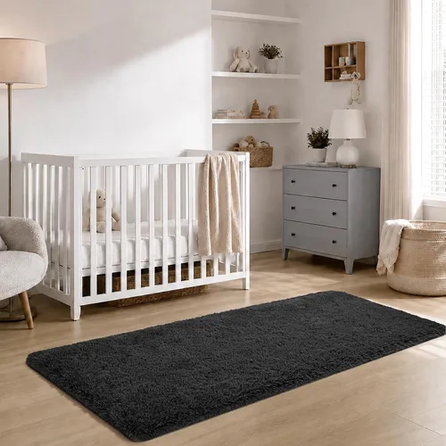 Miniatura 5 de Zentavio Alfombras de pasillo para vestíbulo 2x6, alfombras suaves para dormitorio, alfombras antideslizantes esponjosas para niños, niñas y niños