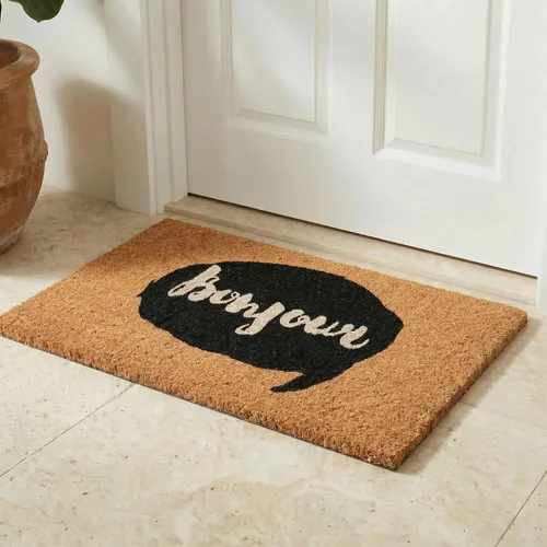 Miniatura 37 de Fab Habitat Felpudo extra grueso, tejido a mano, duradero, fibra de coco natural, entrada, puerta delantera, porche, patio, pájaros en rama, gris