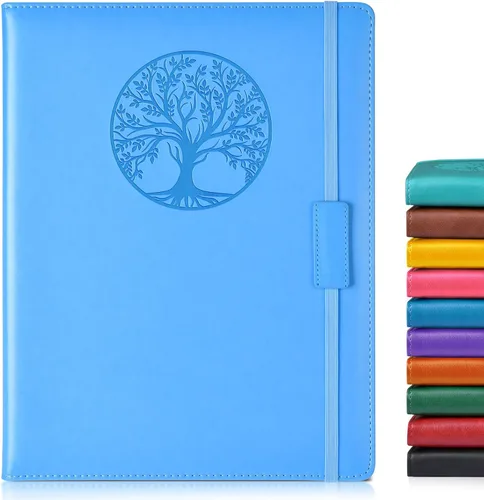 Miniatura 35 de Biuwory Cuaderno diario con líneas para mujeres y hombres, 256 páginas, tamaño A5, de cuero de tapa dura para escribir, viajes, negocios, trabajo