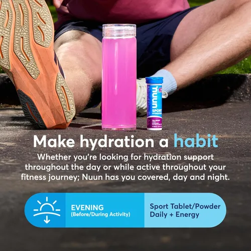 Miniatura 4 de Nuun Sport - Paquetes de polvo de electrolitos con magnesio, calcio, potasio, cloruro y sodio, paquetes de hidratación para llevar, sabor a naranja