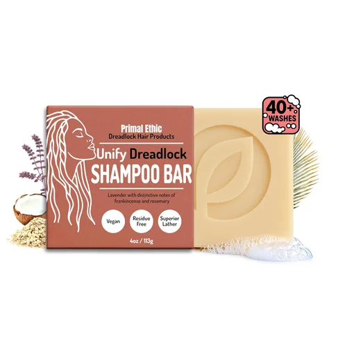 Vegan Loc Shampoo Bar - Champú clarificador de rastas de pachulí sin residuos, hecho para el cuidado del cabello de las rastas