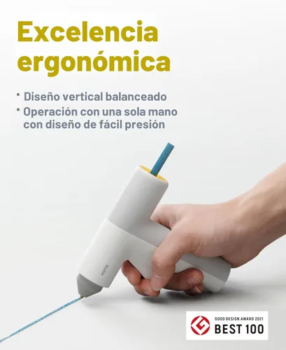 Miniatura 8 de HOTO Pistola de pegamento caliente inalámbrica, 30 segundos de calentamiento rápido a baja temperatura, mini pistola de pegamento caliente, 10