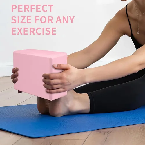 Miniatura 9 de Yoga Block 2 Pack 9"x6"x3", Sturdy Yoga Foam Blocks, High Density & Non Slip Surface for Pilates & Stretching, Fitness Accessories for Stability &
