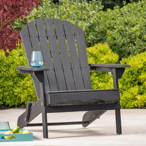 Miniatura 4 de Folding Adirondack Chair: Acacia Wood Patio Seating with Rustic Design - Compact Foldable Outdoor Furniture for Vacation Homes & Backyard Relaxation