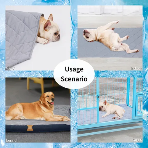 Miniatura 2 de NACOCO Manta refrescante de verano para mascotas de 31.5 x 43.3 pulgadas, tapete de disponibilidad de doble cara, manta para perro, cachorro, gato