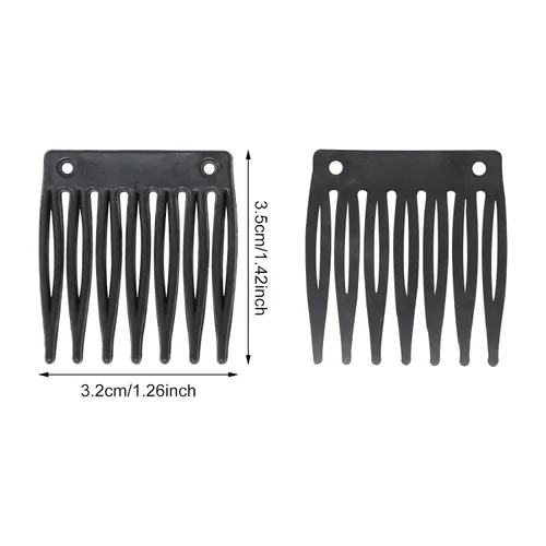 Miniatura 2 de Honbay 60 piezas de 7 dientes de plástico para boda, velo de novia, peines para peluca, accesorios para tocados, moño, moño, chignon, accesorios