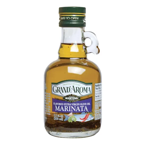 Mantova Grand'Aroma Marinata Aceite de oliva virgen extra, fabricado en Italia, prensado en frío, 100% natural, aceite de cocina saludable para el